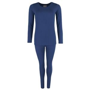 CTM Women's Thermal Underwear Long Sleeve and Pant Set